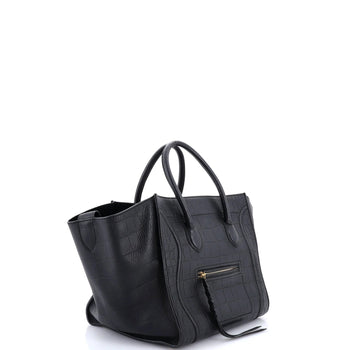 Celine Phantom Bag Crocodile Embossed Leather Medium