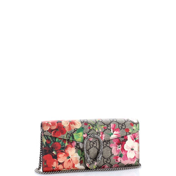 Gucci Dionysus Chain Wallet Blooms Print Gg Coated Canvas Long