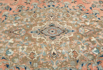 Antique Handmade Oriental Rug Muted Floral