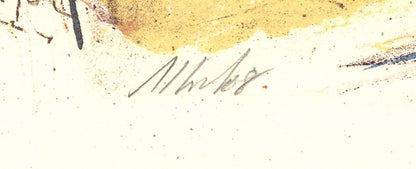 ARTIST UNKNOWN Marche provincial SIGNED 21.75" x 30" Lithograph 1975 Contemporar