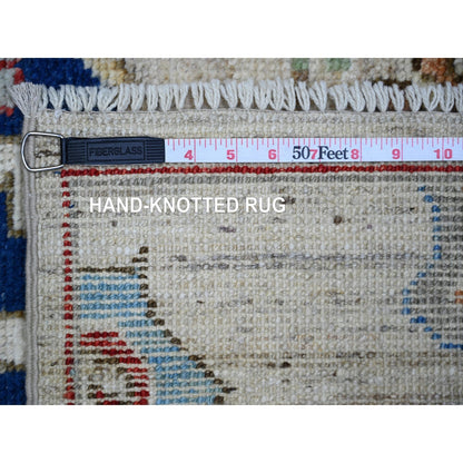 3'X10' Tan Color Anatolian Village Inspired Wool Hand Knotted Runner Rug