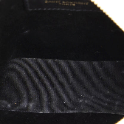 Saint Laurent Vinyle Round Camera Bag Matelasse Chevron Leather