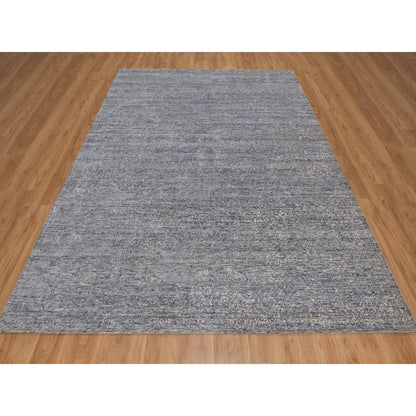 8'X10' Dove Gray Wool Rug Tone On Tone Design Modern Hand Knotted Oriental