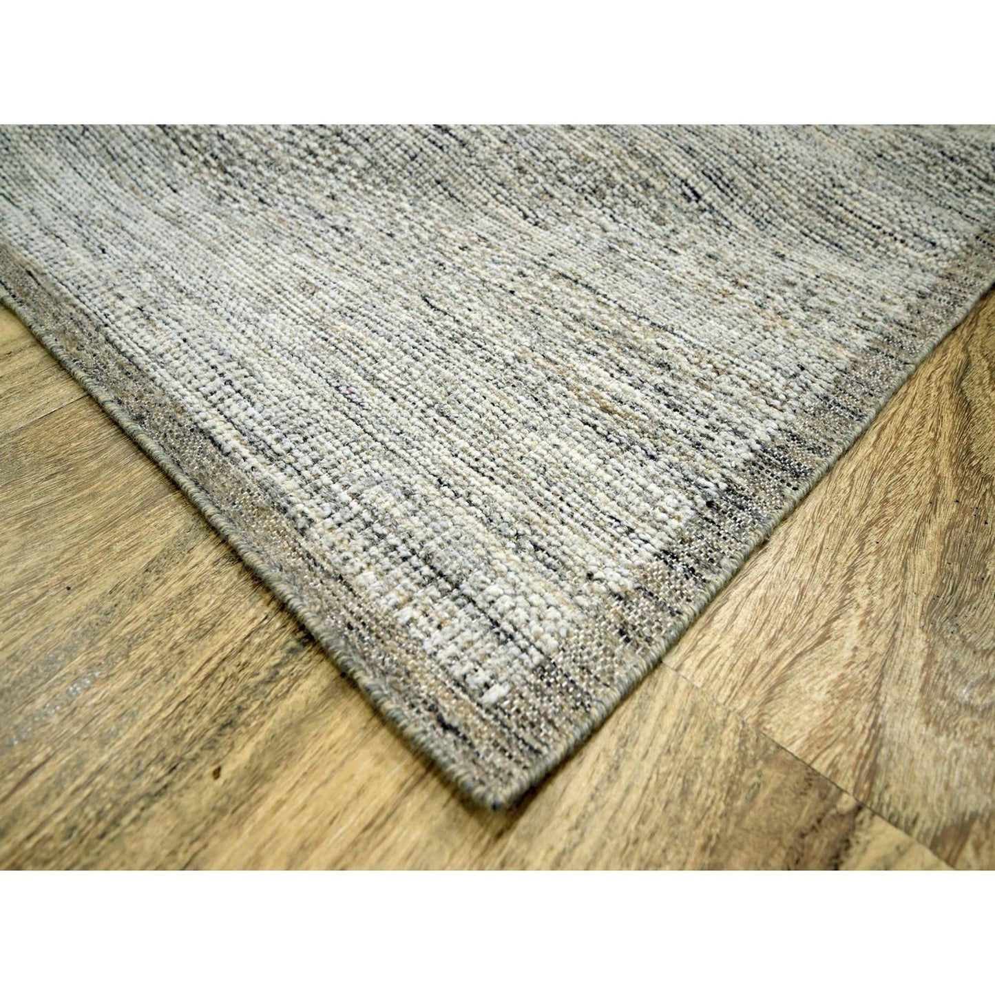 6'X9' Wood Brown Hand Knotted Rug Pure Wool Oxidized Grass Design Oriental