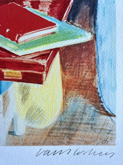 David Hockney Lithograph From A Painting "Bombay"