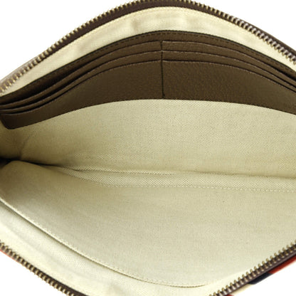 Gucci Courrier Pouch Gg Coated Canvas With Applique