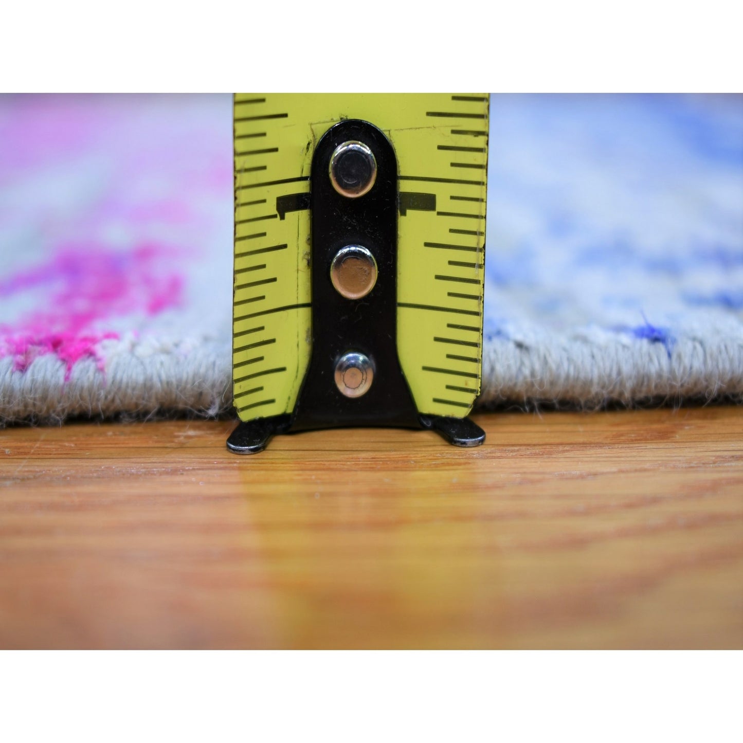 2'X2' Gray Sari Silk With Textured Wool Hand Knotted Oriental Rug