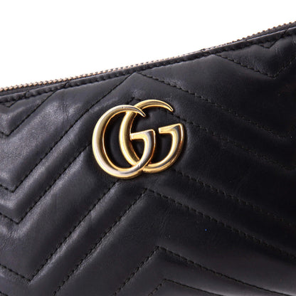 Gucci Gg Marmont Chain Shoulder Bag Matelasse Leather Mini