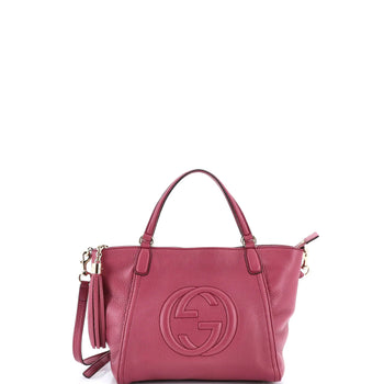 Gucci Soho Convertible Top Handle Bag Leather Small
