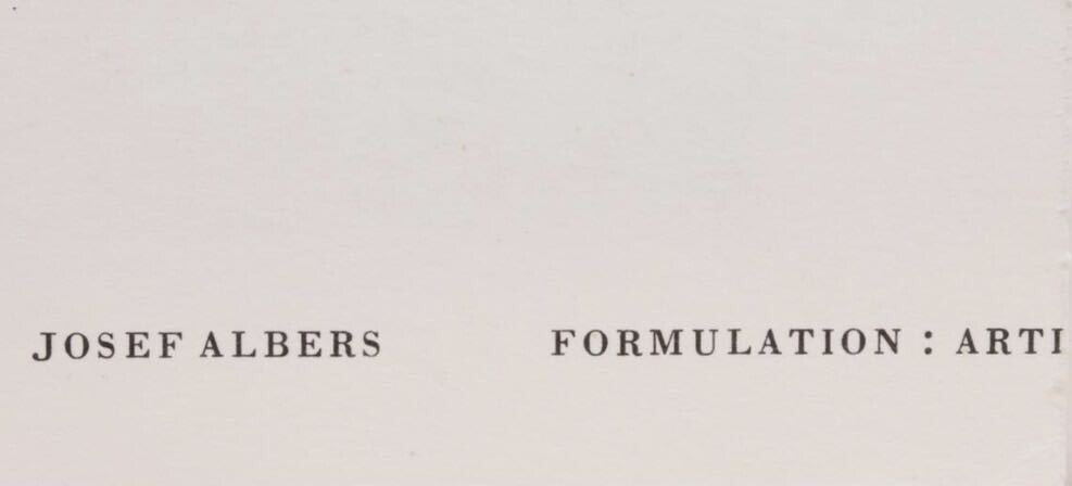 Josef Albers - Formulation : Articulation Serigraph Abstract Art Print Framed
