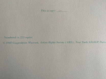 Robert Indiana Lithograph Guggenheim Museum Coa Numbered By Hand - Jasper Johns