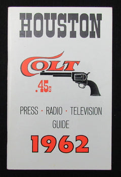 1962 Houston Colt .45S Media/Press Guide 1St