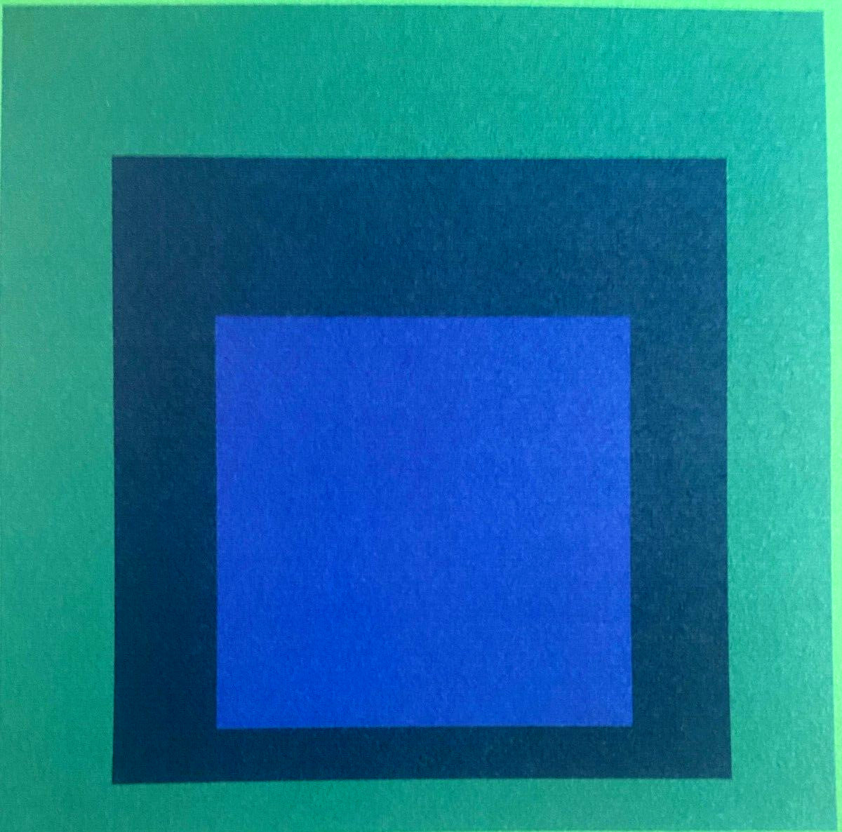 Josef Albers Lithograph Coa Numbered By Hand Signed O.P. Stamp