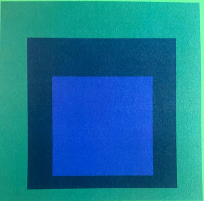 Josef Albers Lithograph Coa Numbered By Hand Signed O.P. Stamp