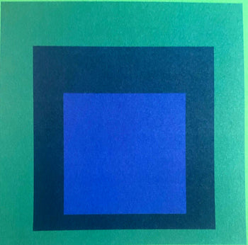 Josef Albers Lithograph Coa Numbered By Hand Signed O.P. Stamp
