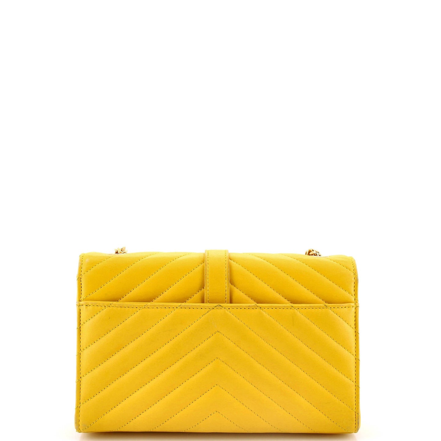 Saint Laurent Classic Monogram Envelope Satchel Matelasse Chevron Leather Small