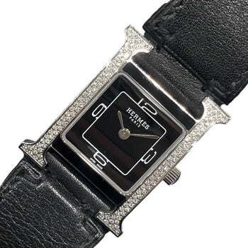 Hermes H Watch Double Tour Sm Hh1.231 Black