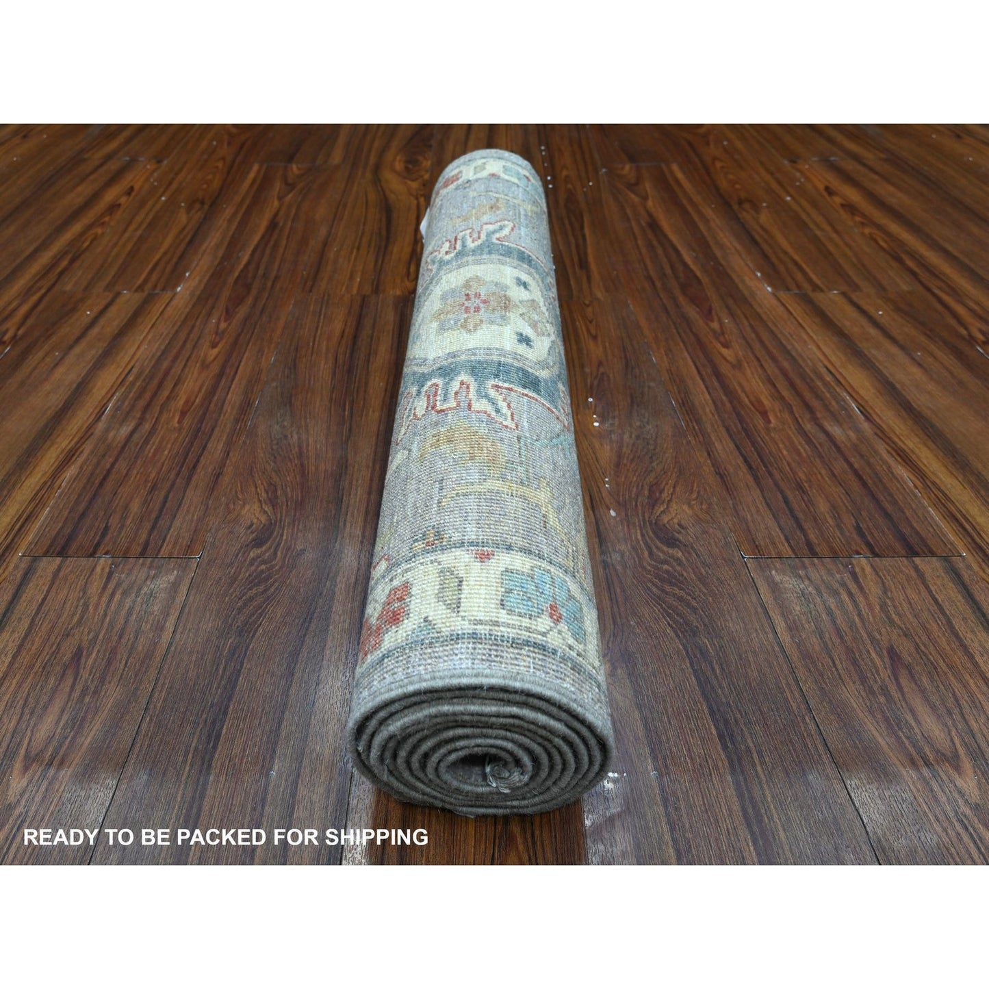 2'6"X7'10" Gray North West Zoroastrian Hand Knotted Aryana Oriental Rug