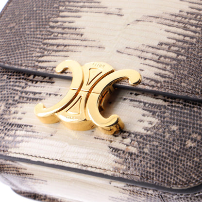 Celine Triomphe Shoulder Bag Lizard Teen