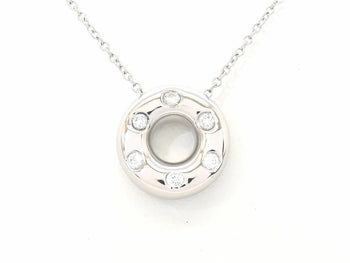 Tiffany & Co. Pt950 Diamond Dots Circle Necklace