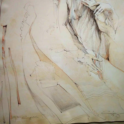 Jurgen Gorg 1990 Original Lithograph " Gondola#1 " Framed Hand Signed Numbered