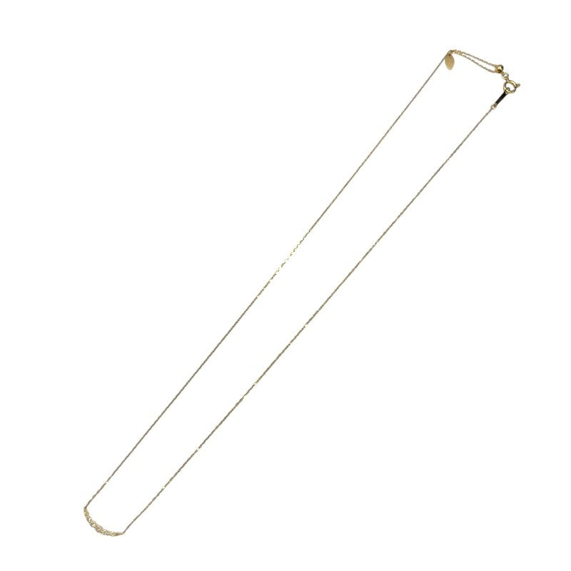 Agete Diamond Necklace K18Yg