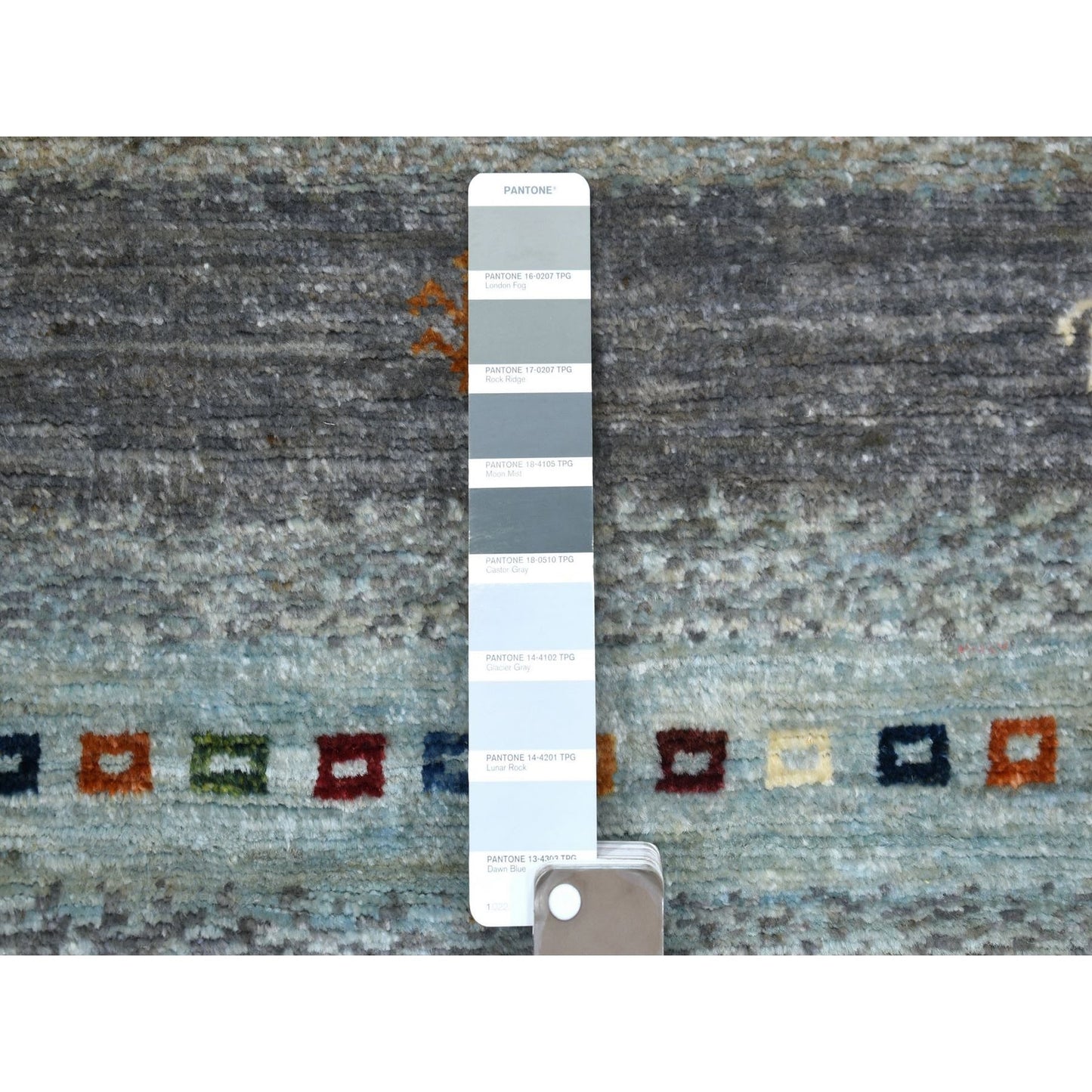 3'3"X4'9" Gray Afghan Kashkuli Gabbeh Hand Knotted Pure Wool Oriental Rug