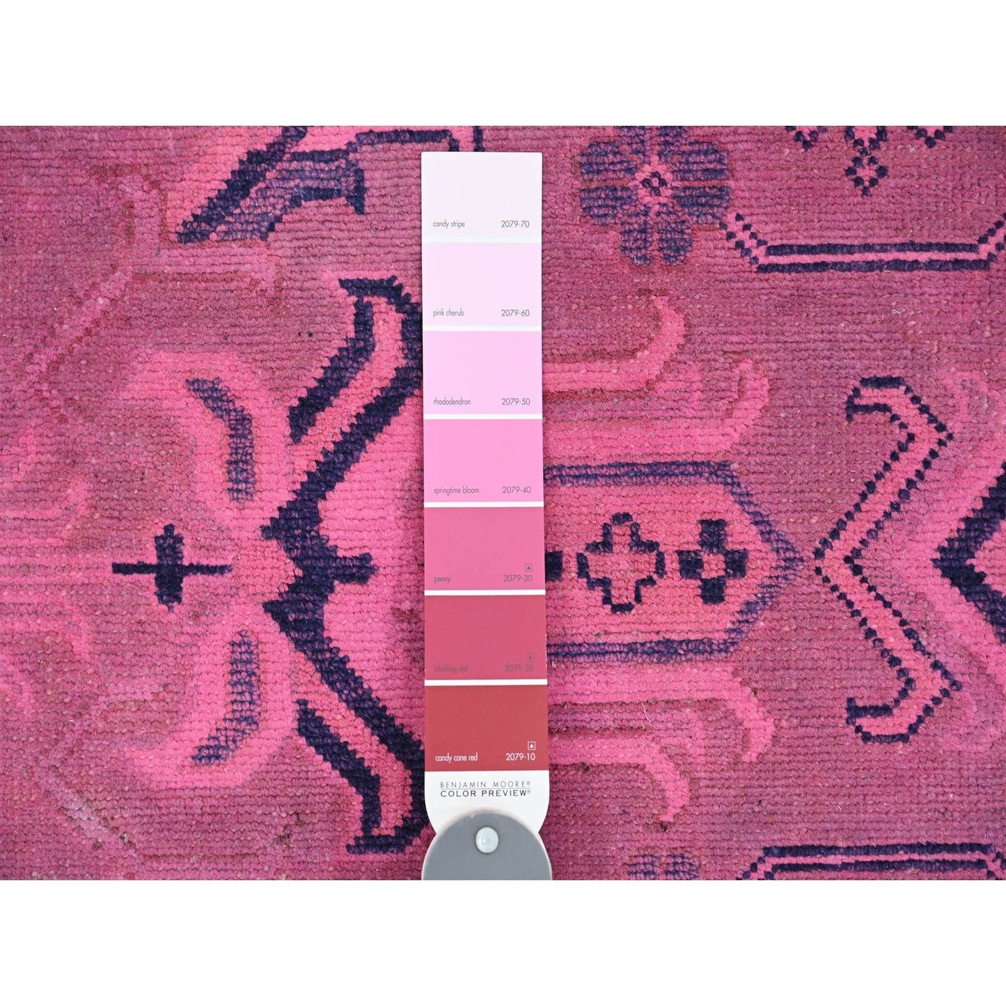 7'10"X9'7" Pink Overdyed Kazak Medallions Design Wool Hand Knotted Rug