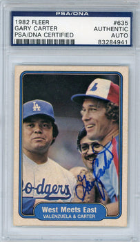 Gary Carter Autographed 1982 Fleer Card #635 (Psa)