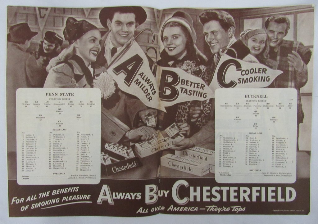 1946 Penn State Nittany Lions Vs. Bucknell  College Football Program 137577