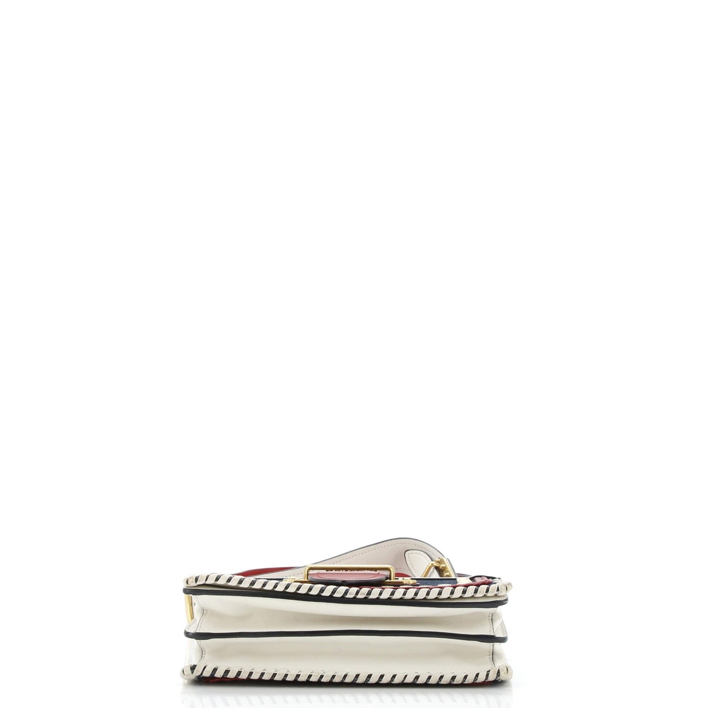 Prada Cahier Crossbody Bag Embellished Denim And Leather Small