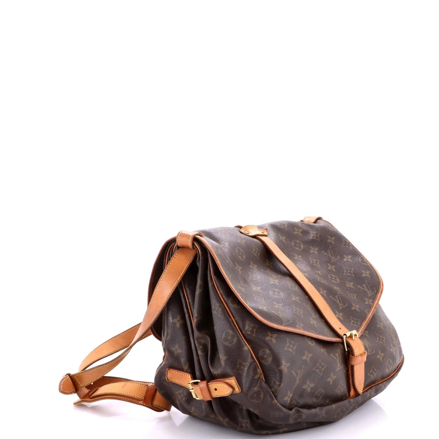 Louis Vuitton Saumur Handbag Monogram Canvas 35