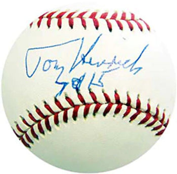 Tom Henrich Autographed Baseball