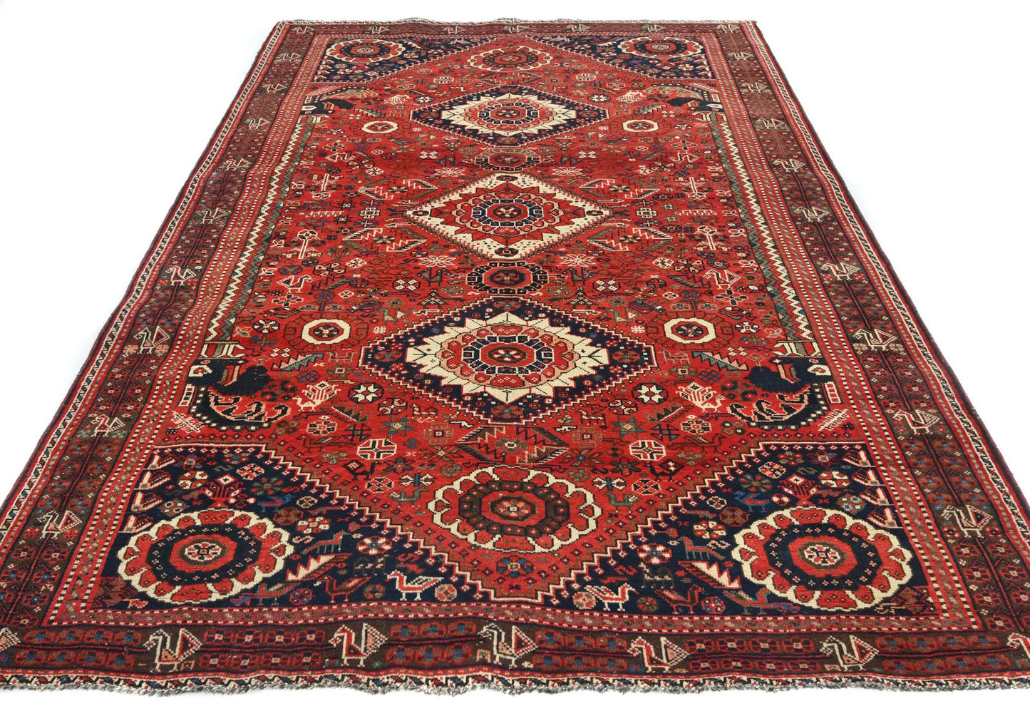 Semi-Antique Wool Oriental Rug 5'9X8'3Tribal Farmhouse Boho Foyer Carpet