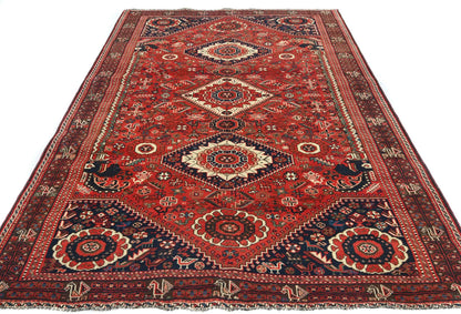 Semi-Antique Wool Oriental Rug 5'9X8'3Tribal Farmhouse Boho Foyer Carpet