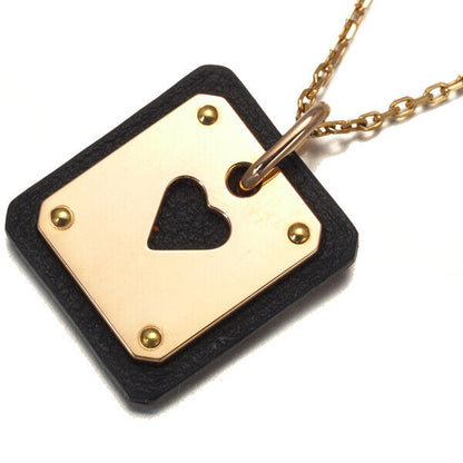 Hermes Necklace As De Coeur Heart Leather