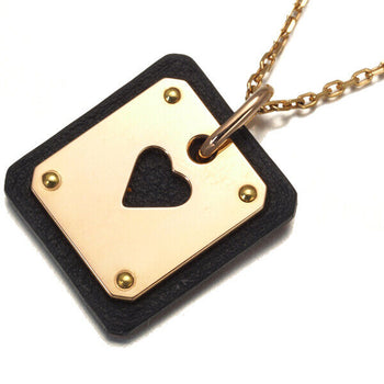 Hermes Necklace As De Coeur Heart Leather