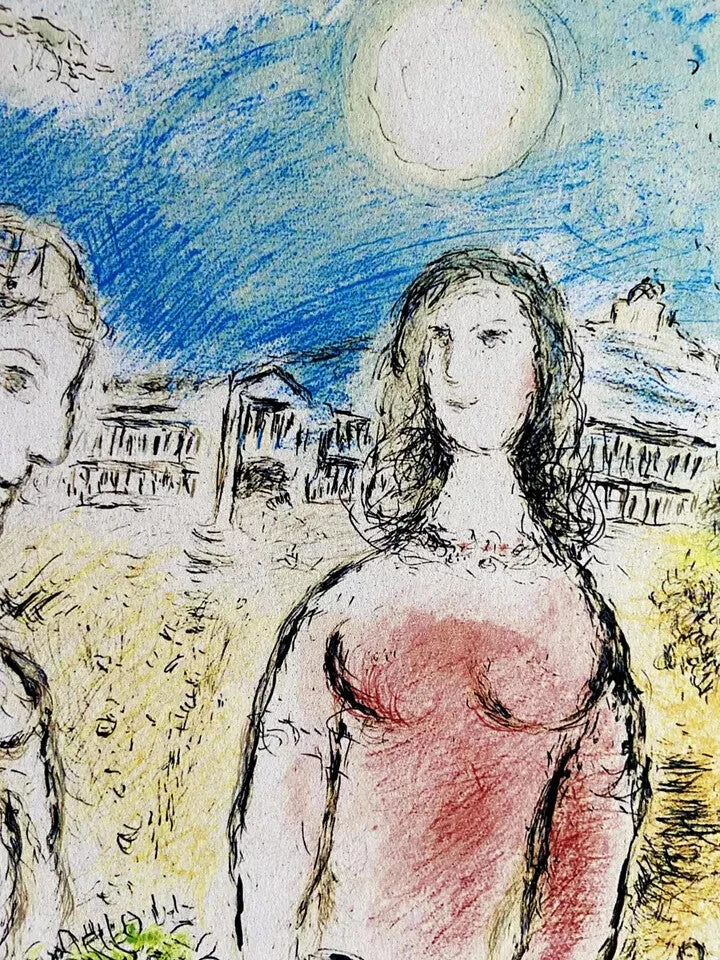 Marc Chagall Lithograph Coa Signed Published 1980 Maeght-Paris