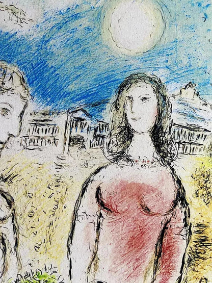 Marc Chagall Lithograph Coa Signed Published 1980 Maeght-Paris