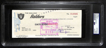 Al Davis Hof Signed/Autographed 8.5X3.5 Bank