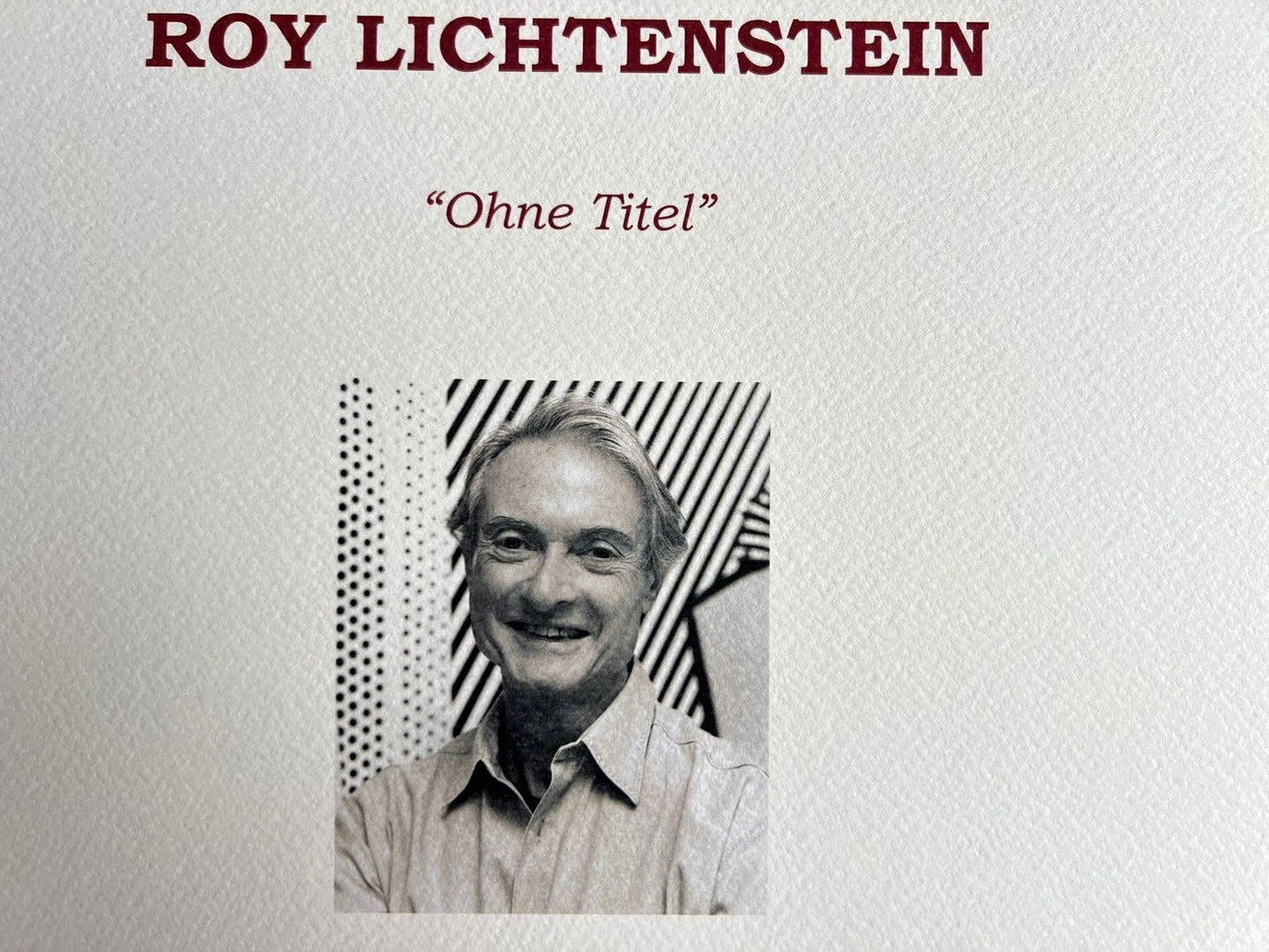 Roy Lichtenstein Lithograph Coa Signed Numbered