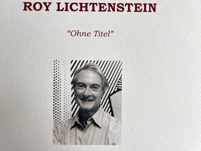 Roy Lichtenstein Lithograph Coa Signed Numbered