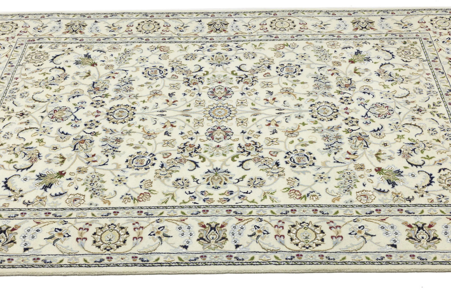 5'5X7'9 Classic Cream Floral Indo-Nain Rug Oriental Living Room Decor Carpet