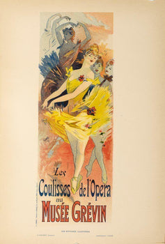 Original Vintage Poster Coulisses De L'Opera Cheret Affiches Illustrees 1896