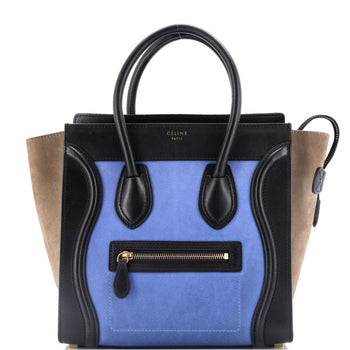 Celine Bicolor Luggage Bag Leather Micro
