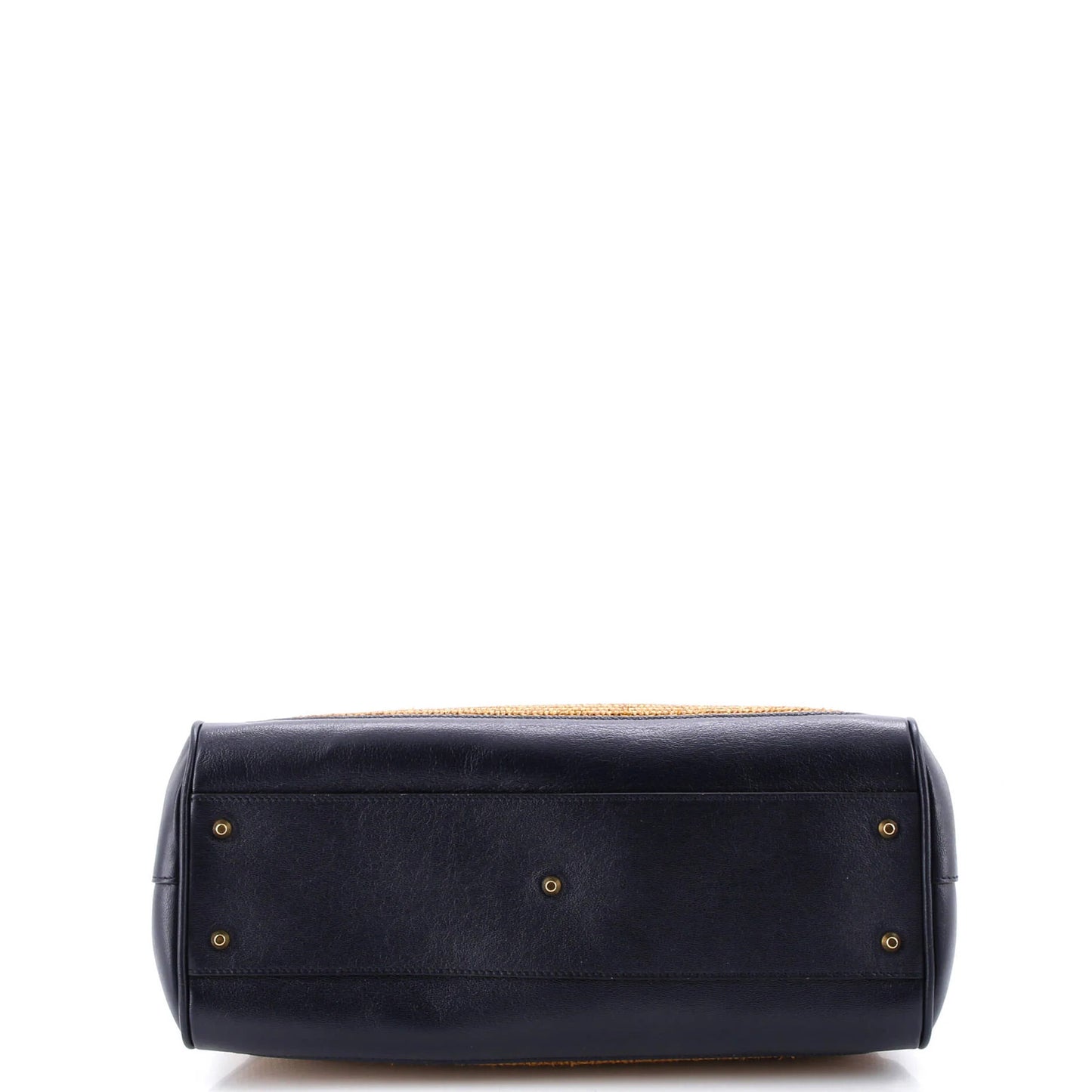 Gucci Dahlia Bamboo Top Handle Tote Straw And Leather Medium