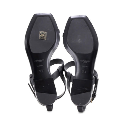 Saint Laurent Women'S Cassandra Flat Sandals Leather
