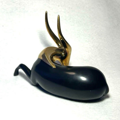 Loet Vanderveen Limited Edition Bronze Antelope Gold Signed Sculpture Ed2500