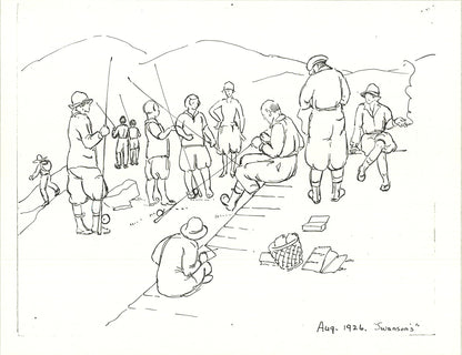 Yb Robinson Swansons " Lithograph Contemporary