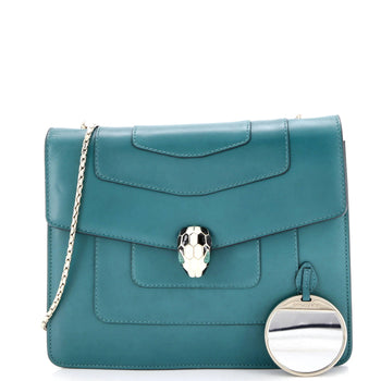 Bvlgari Serpenti Forever Square Shoulder Bag Leather Medium